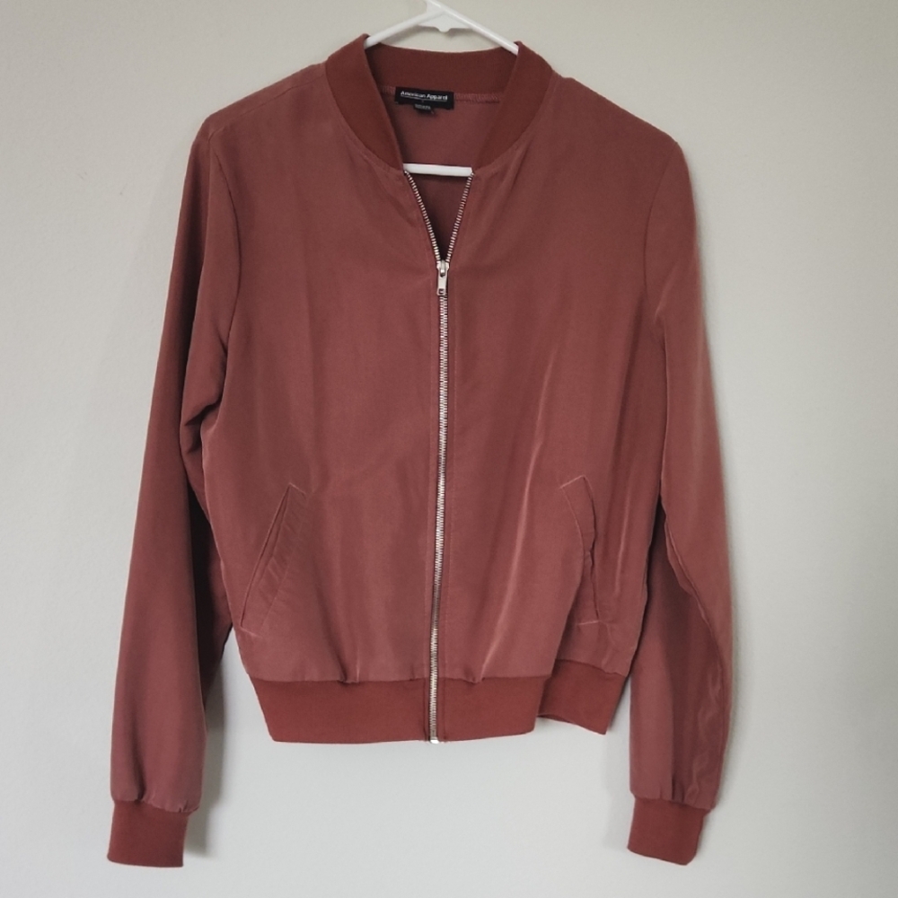 American Apparel Dusty Rose Bomber Jacket